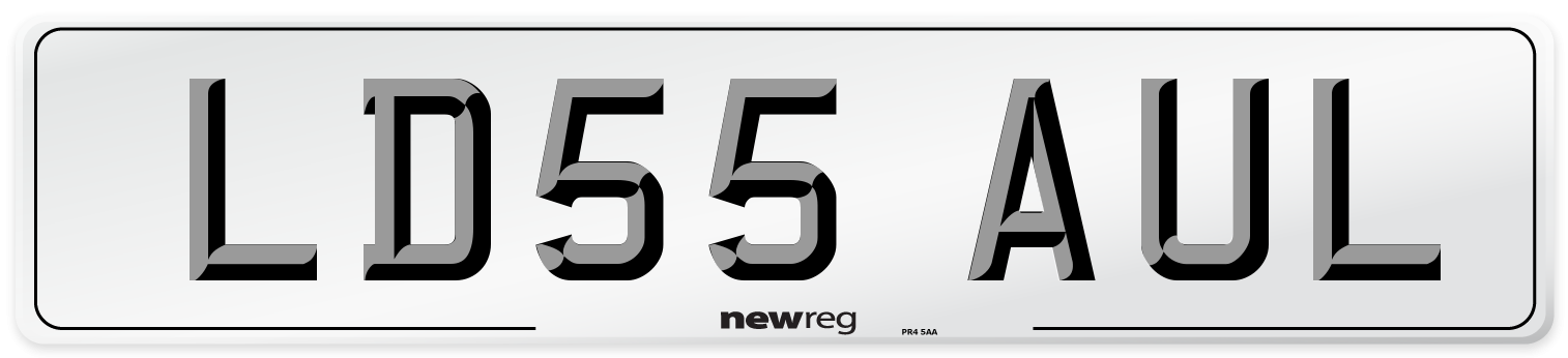 LD55 AUL Number Plate from New Reg